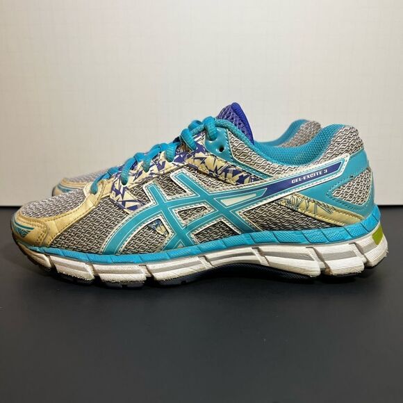 Womens ASICS Gel Excite 3 Blue Running Shoes / Size 7 - Picture 4 of 11